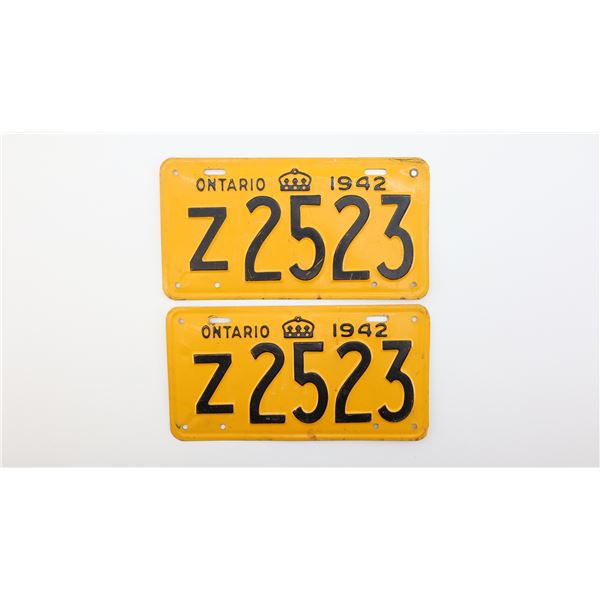 WWII ERA LICENSE PLATES