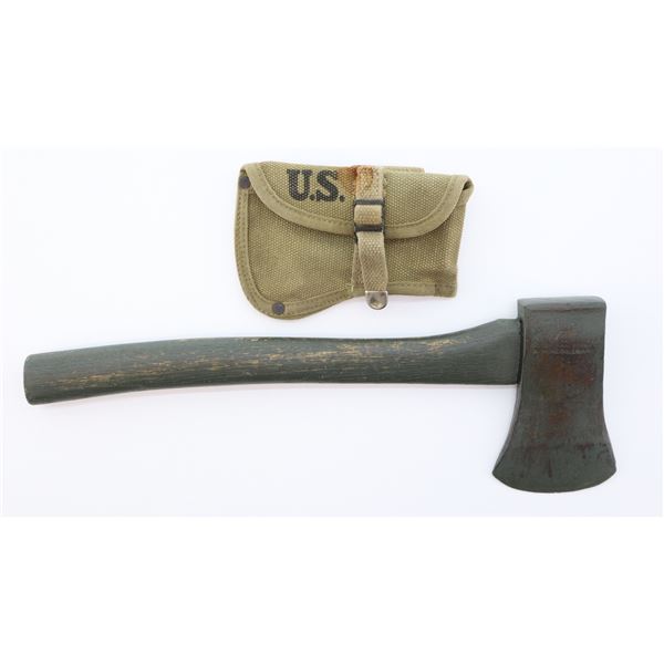WWII U.S. MILITARY AXE WITH COVER