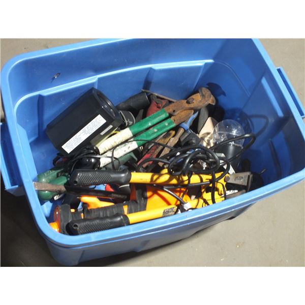 Tote Of Assorted Tools