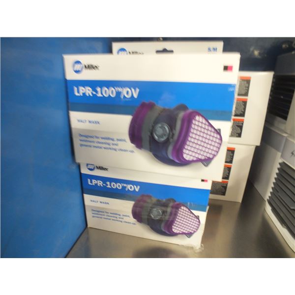 6 Miller LPR -100 Half Masks w/ Filters