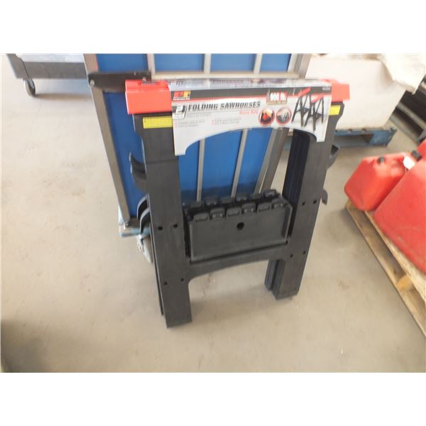 2 folding saw Horses
