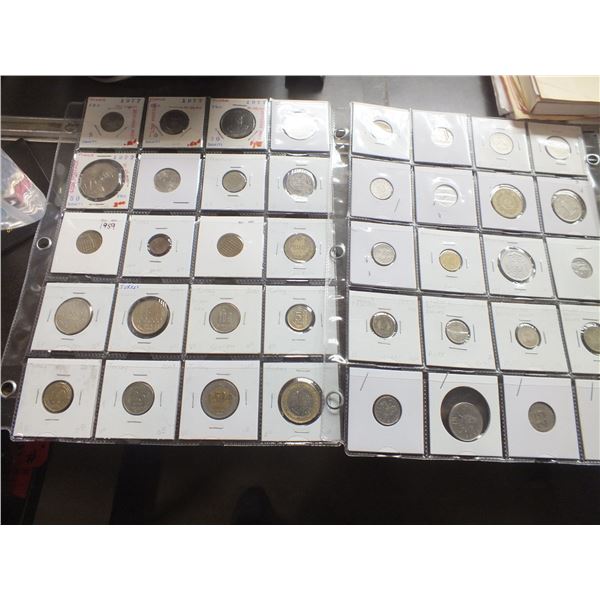 8 Sheets Of Assorted Coins