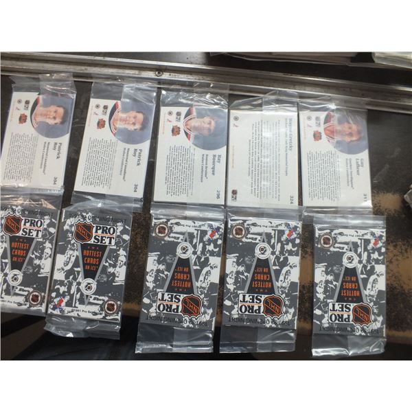10 Packs Of 1991-92 Opening Night Pro Set Hockey Cards