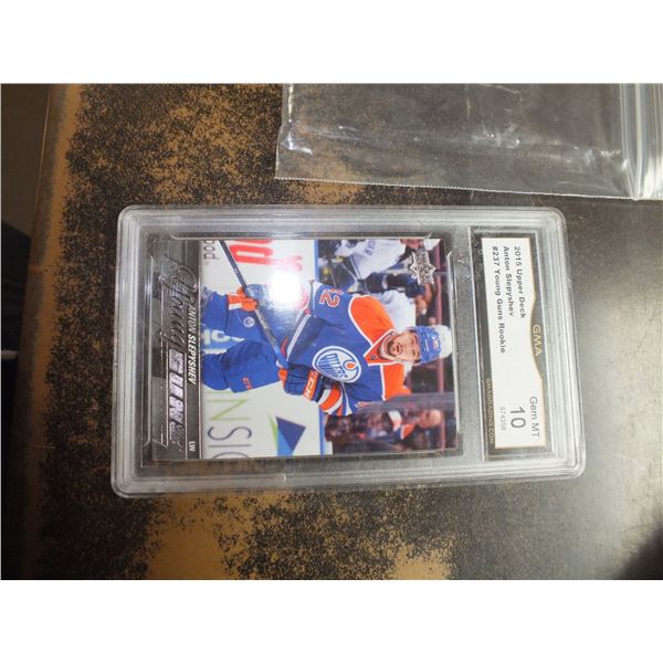 2015 Upper deck Edmonton Oilers Anton Slepyshev in Case