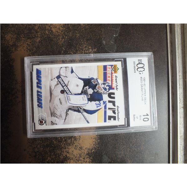 1991-92 Upper deck Grant Fuhr Hockey Card In Case