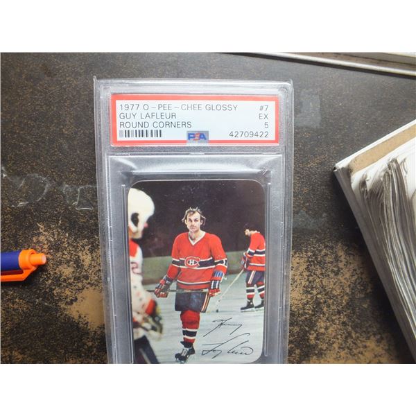 1977 O-Pee-Chee Glossy Guy Lafeur Signed Hockey Card