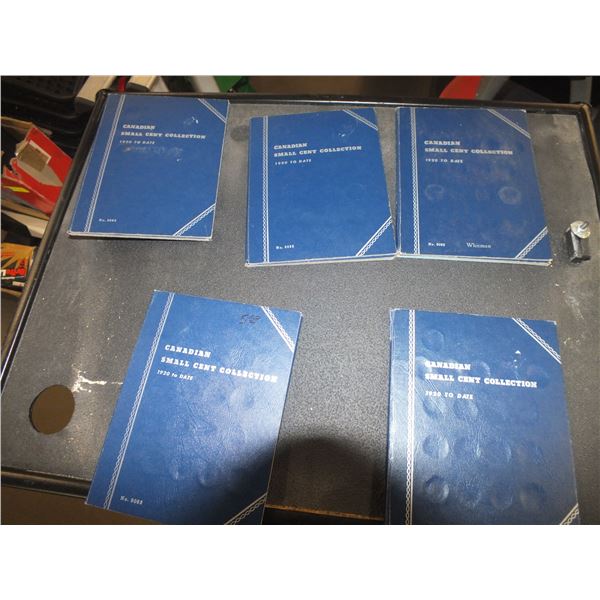 5 Books Of Assorted Canadian Penny's