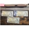 Image 1 : 3 1973 Canadian 1 Dollar Bills