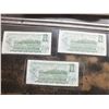 Image 2 : 3 1973 Canadian 1 Dollar Bills