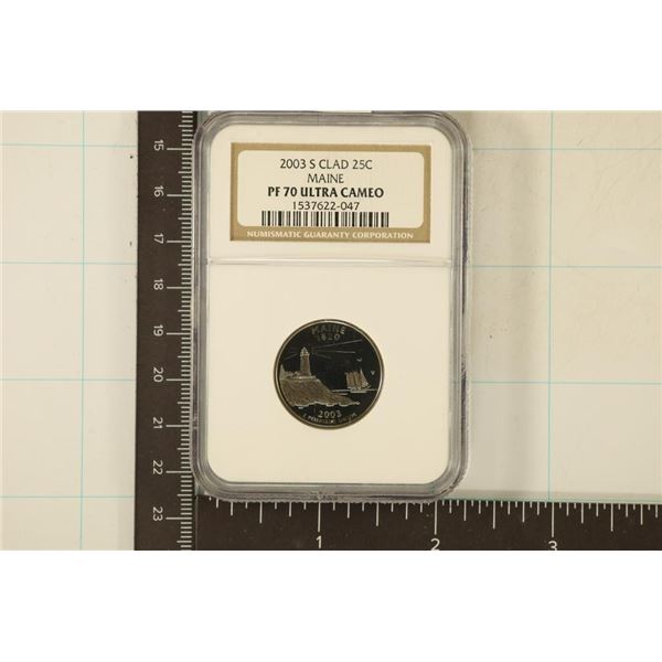 2003-S MAINE QUARTER NGC PF70 ULTRA CAMEO