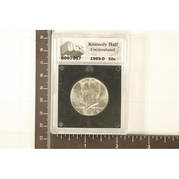 1969-D 40%  SILVER JOHN F. KENNEDY HALF UNC