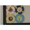 Image 1 : 4-$1 PLASTIC CASINO CHIPS: SILVERTON, LAS VEGAS