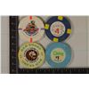 Image 2 : 4-$1 PLASTIC CASINO CHIPS: SILVERTON, LAS VEGAS