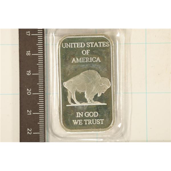 1 TROY OZ .999 FINE SILVER PF INGOT "INDIAN /