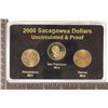 2000-P/D/S SACAGAWEA DOLLAR SET IN HARD PLASTIC