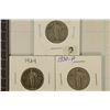 Image 1 : 1923, 1924 & 1930-P SILVER STANDING LIB. QUARTERS
