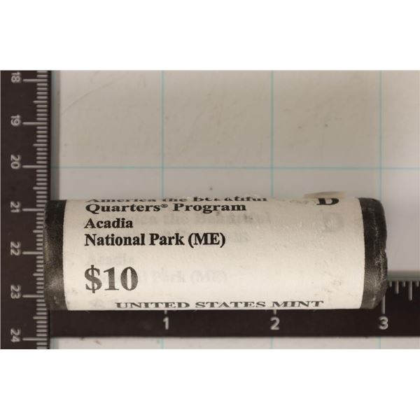 2012-D SOLID DATE $10 ROLL OF ACADIA N.P. QUARTERS