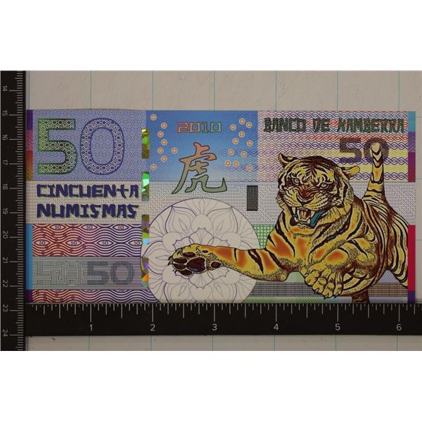 2010 BANK OF KAMBERRA 50 NUMISMAS CRISP UNC