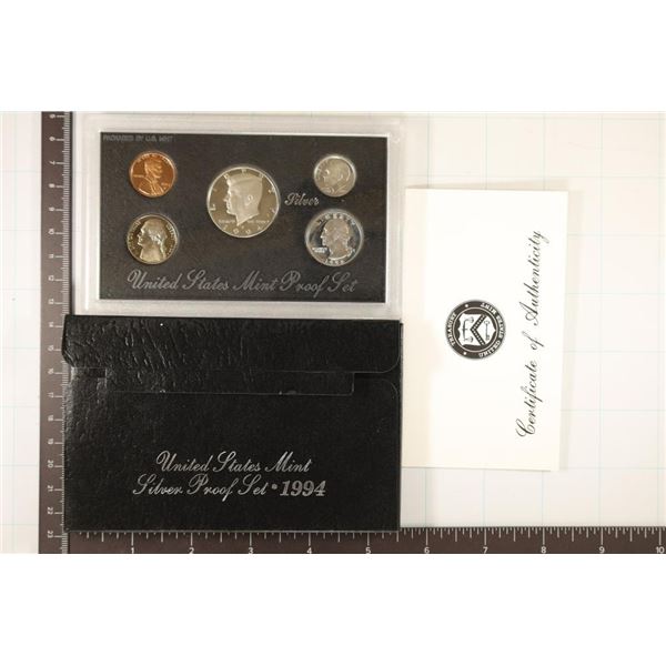 1994 US SILVER PROOF SET (WITH BOX) WITH CERT.