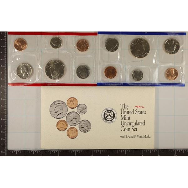 1992 US MINT SET (UNC) P/D (WITH ENVELOPE)
