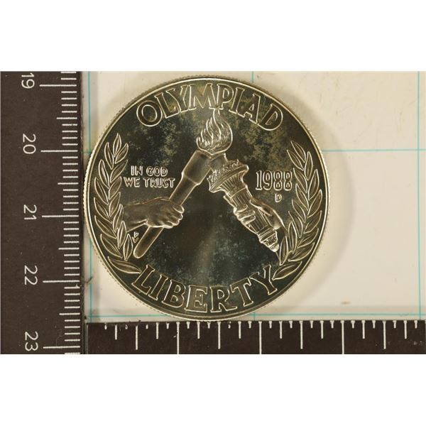 1988-D UNC US OLYMPIAD SILVER DOLLAR IN HARD