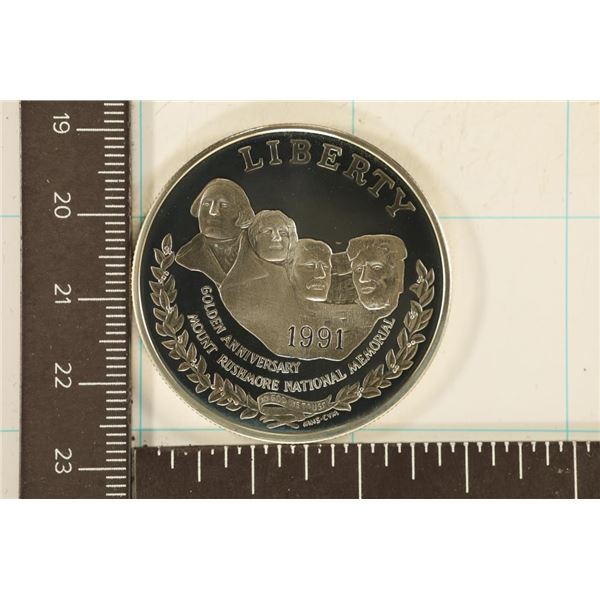 1991-S US PROOF SILVER MT. RUSHMORE DOLLAR