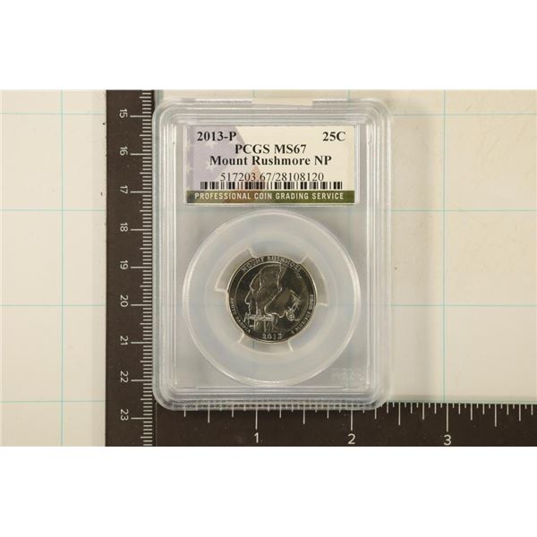 2013-P MOUNT RUSHMORE N.P. QUARTER PCGS MS67