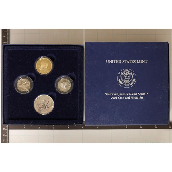 2004 WESTWARD JOURNEY NICKEL COIN & MEDAL SET