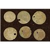 6 SILVER DIME SIZED OTTOMAN EMPIRE PARA COINS: