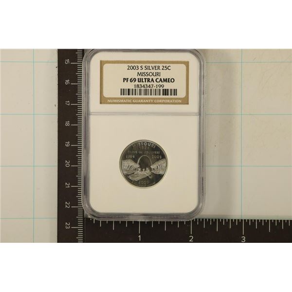 2003-S SILVER MISSOURI QUARTER NGC PF69 ULTRA CAM