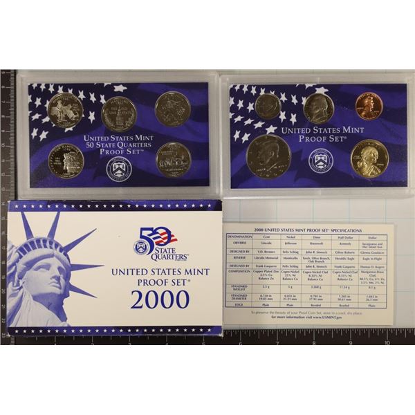 2000 US PROOF SET (WITH BOX) & WITH CERTIFICATE