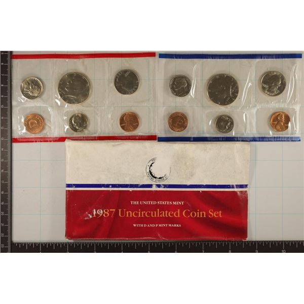 1987 US MINT SET (UNC) P/D (WITH ENVELOPE)
