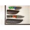 Image 1 : 2 DAMASCUS STEEL FIXED BLADE KNIVES: 6" & 8"