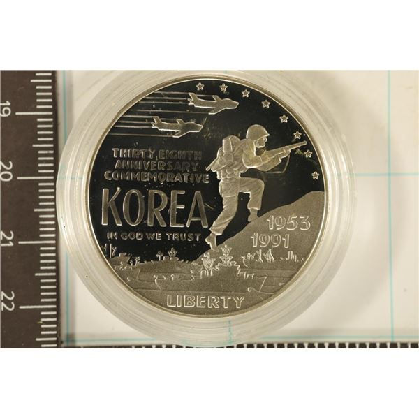 1953-1991-P KOREA WAR MEMORIAL PF US SILVER DOLLAR