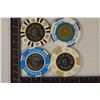 Image 2 : 4-$1 CASINO GAMING CHIPS WITH INSERT: BINGO