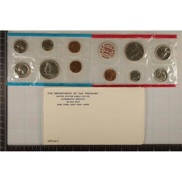 1972 US MINT SET (UNC) P/D/S (WITH ENVELOPE)
