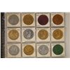 Image 7 : 40 ASSORTED COLORIZED ALUMINUM MARDI GRAS TOKENS: