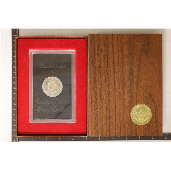 1971-S IKE SILVER DOLLAR PROOF (BROWN PACK)