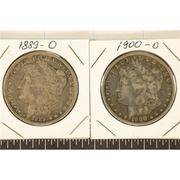 1889-O & 1900-O MORGAN SILVER DOLLARS