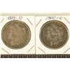1889-O & 1900-O MORGAN SILVER DOLLARS