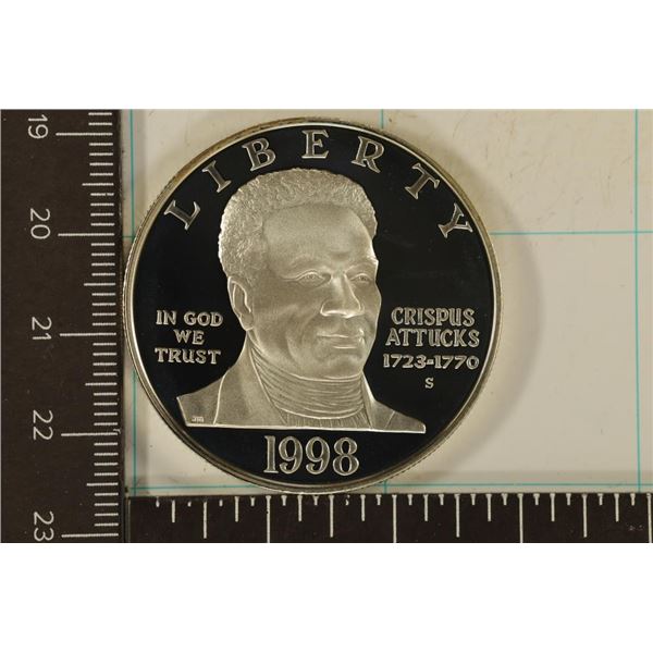 1998-S US BLACK REVOLUTIONARY WAR PATRIOTS SILVER