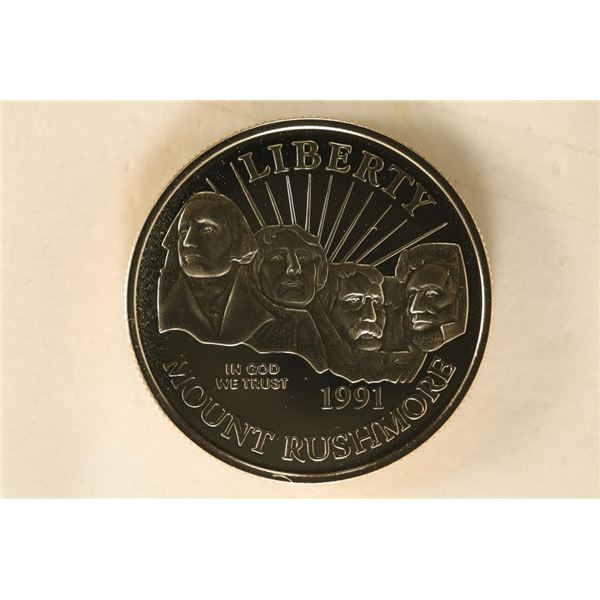 1991-S US PROOF HALF DOLLAR MT. RUSHMORE