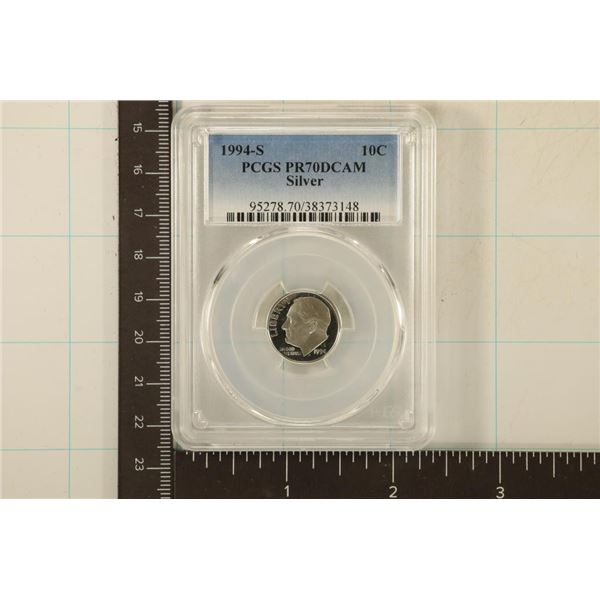 1994-S SILVER ROOSEVELT DIME PCGS PR70 DCAM