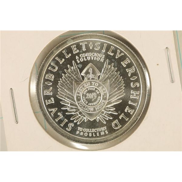 1 TROY OZ .999 FINE SILVER UNC ROUND FREEDOM GIRL