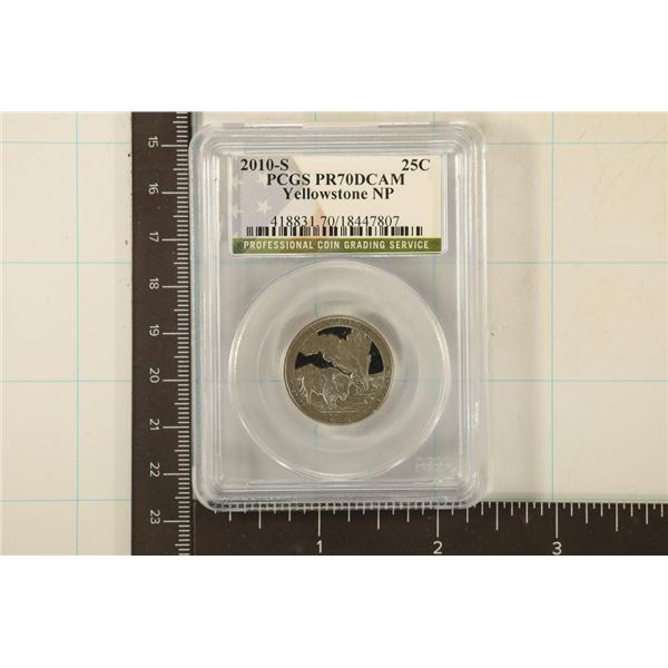 2010-S YELLOWSTONE N.P. QUARTER PCGS PR70 DCAM
