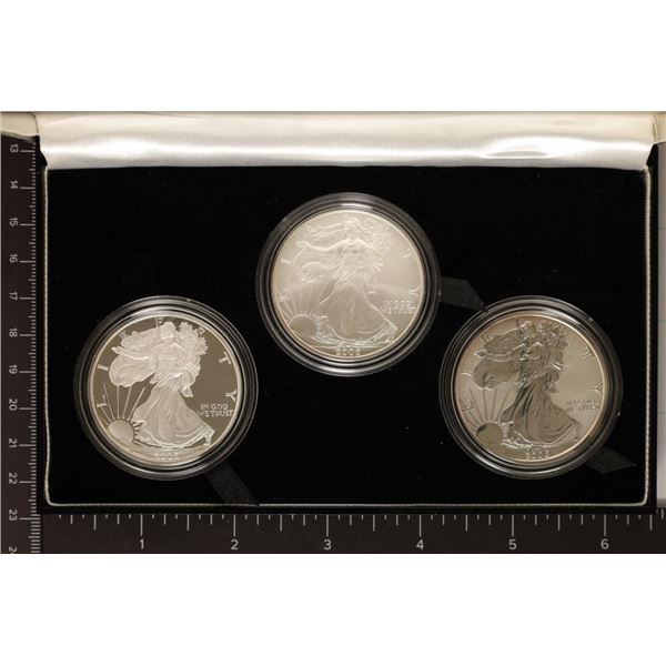 AMERICAN SILVER EAGLE 20TH ANNIVERSARY 3 COIN SET: