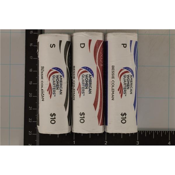 2023-P/D/S SOLID DATE $10 ROLLS OF AMERICAN WOMEN