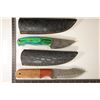 Image 1 : 2 DAMASCUS STEEL FIXED BLADE KNIVES: 7.75" & 9.25"