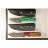 Image 2 : 2 DAMASCUS STEEL FIXED BLADE KNIVES: 7.75" & 9.25"