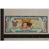 Image 1 : 1993 DISNEY $1 CRISP UNC COLORIZED BILL